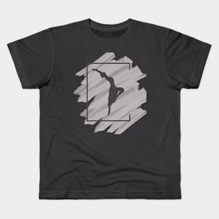 dance design in grey Kids T-Shirt